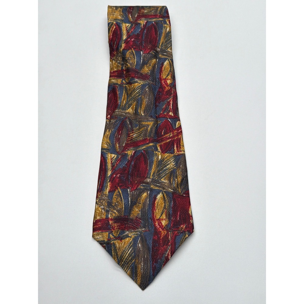 New Directions Metropolitan Museum of‎ Art Silk Tie Abstract Painterly Burgundy